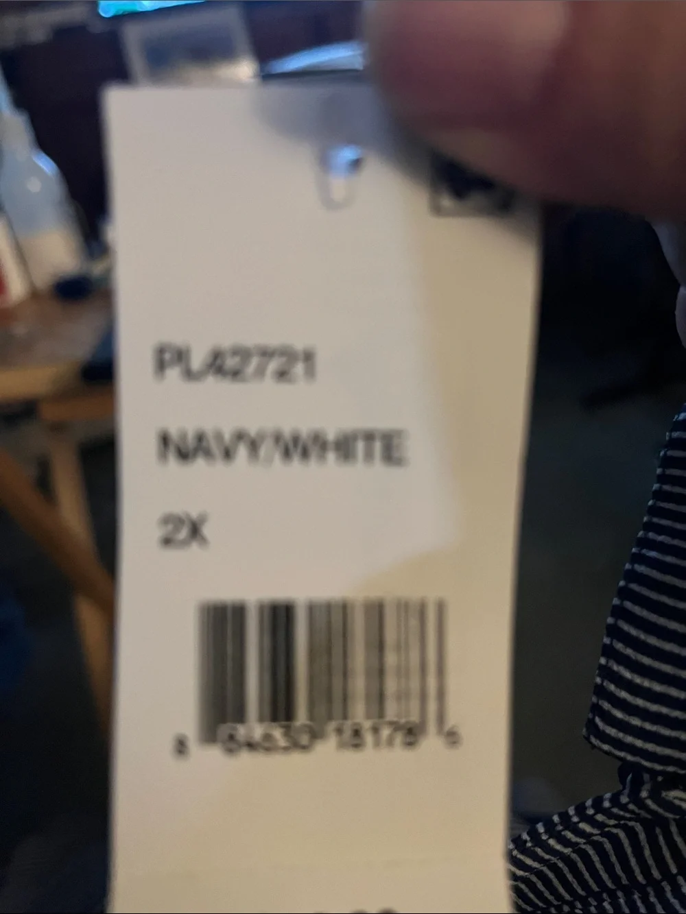 Monteau Navy White Jumpsuit with Navy Trim - Picture 7 of 7